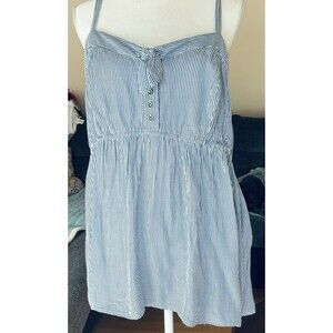 Torrid White Blue Stripe Plus Size 2xl 100% Rayon Chic Boho Classy NWOT